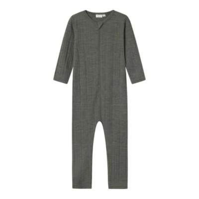 Afbeelding van NAME IT Nmmwang wollen Nightsuit Solid Noos pyjama voor jongens, groen, 104 cm