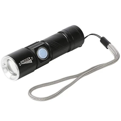 Afbeelding van TRIXES oplaadbare ultra heldere USB LED zaklamp met beam zoom