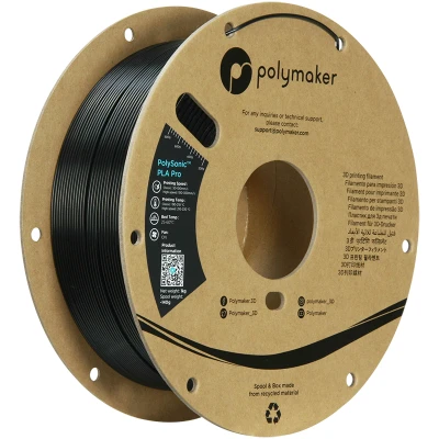 Afbeelding van Polymaker PolySonic High Speed PLA PRO 1 kg Zwart