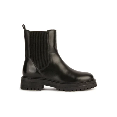 Afbeelding van Geox Iridea Korte laarzen, Dames, Maat: 36, Black Leer en textiel