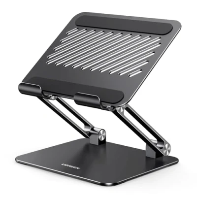 Afbeelding van UGREEN Tablet Standaard Verstelbare Houder Aluminium Opvouwbare Compatibel met iPad Pro Air Mini 11 12,9 Galaxy Tab S9 Huawei MatePad iPhone 15 tot inch (Zwart)