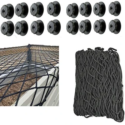 Afbeelding van All around24® aanhangernet met bevestiging, ronde knopen, 20 stuks, 125 x 210 cm tot 200 300