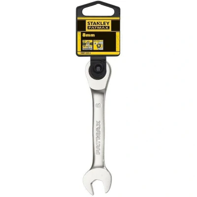 Afbeelding van Stanley handgereedschap FATMAX Stubby Ringsteeksleutel met ratel 8mm FMMT13097 0
