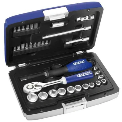 Afbeelding van Expert by Facom doppenset met hulpstukken 1/4&quot; 34 delig in koffer E194672