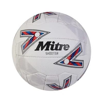 Afbeelding van Mitre Unisex Shooter Match Netball Geweldige grip Duurzaam ontwerp, wit/rood/blauw/blauw, 5