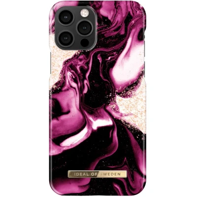 Afbeelding van Ideal of Sweden Fashion Case iPhone 12/12 Pro Golden Ruby Marble