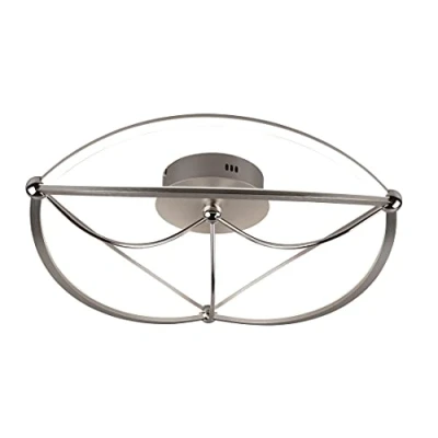 Afbeelding van Trio Leuchten LED plafondlamp Charivari 621290107, metaal nikkel mat, incl. 42 Watt LED, schakelaar dimmer