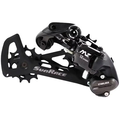 Afbeelding van SunRace Achterderailleur 12V medium kooi direct zwart