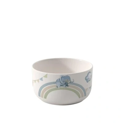 Afbeelding van Villeroy &amp; Boch Boho kids &quot;Walk like an elephant&quot; Kinderkom, kom van porselein in bohostijl, Diepe voor kinderservies, Ø 12,5 cm, Vaatwasmachinebestendig, Geschikt de magnetron, Multicolor