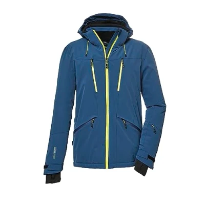 Afbeelding van killtec Heren SKI jas/functioneel jack met afritsbare capuchon en sneeuwvanger KSW 74 MN JCKT, dark petrol S, 39738 000