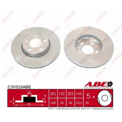 Afbeelding van ABE Remschijven C3V019ABE