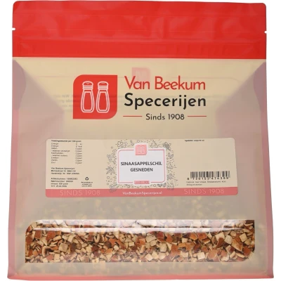 Afbeelding van Van Beekum Specerijen Sinaasappelschil Gesneden 600 gram (hersluitbare stazak)