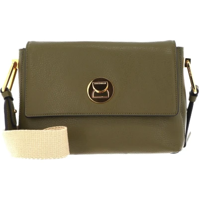 Afbeelding van COCCINELLE Leren Schoudertas Liya Shoulder Bag Loden / Brule Olijfgroen