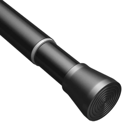 Afbeelding van 1 STKS Douchegordijnstang Deur Spanningsstaven Telescopische Douchestang Douchestokken Uitschuifbaar Geen Boor Druk Gordijnstang voor Net Gordijnen (Zwart 73 145 cm, 25 mm Diameter)