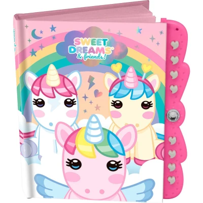 Afbeelding van Sweet Dreams Eenhoorn Geheim dagboek met codeslot Unicorn 15 x 12,5 1,5 CM Roze