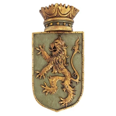 Afbeelding van Design Toscano EU1040 Middeleeuwse ongebreidelde leeuw schild muur sculptuur