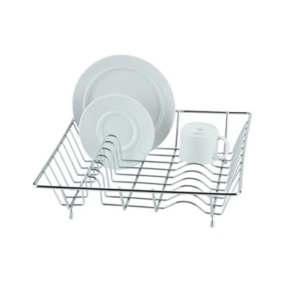 Afbeelding van WENKO Afdruiprek Afm.: 35x35x9 cm, zilverkleurig glanzend