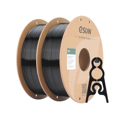 Afbeelding van eSUN PET Filament 1.75mm, met hoge taaiheid, 1KG Spoel (2.2 LBS) 3D Printing voor Printers (Zwart 2KG, 2KG)