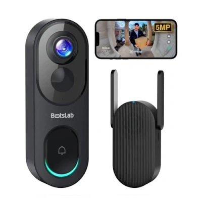 Afbeelding van Botslab Video Doorbell 2 Pro R811 Beveiligingscamera 32GB intern geheugen HDR Ingebouwde accu IP66 waterdicht