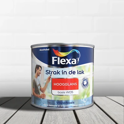 Afbeelding van flexa strak in de lak binnenlak hoogglans kleur 0.5 ltr