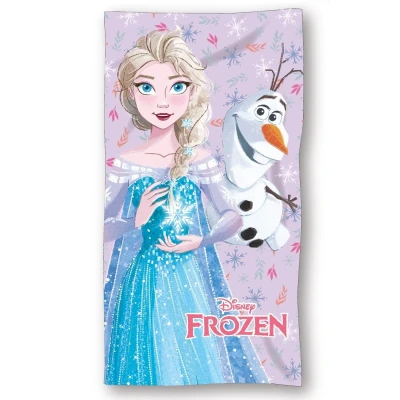 Afbeelding van Frozen strandlaken 140 x 70 cm. Elsa en Olaf badhanddoek sneldrogend