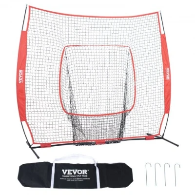 Afbeelding van Vevor 7x7 ft Baseball Softball Practice Net, Draagbaar Honkbal Training Net voor Slaan, Vangen, Werpen.