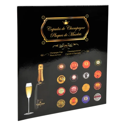 Afbeelding van Exacompta ref. 96110E 1 Album voor champagne capsules 64 Harde kaft met glanzende laminering Formaat 29 x 32,5 cm kleur zwart