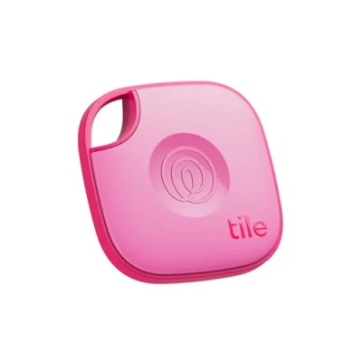 Afbeelding van Tile by Life360 Mate (2024) Bluetooth tracker, sleutelfinder en itemfinder voor sleutels, tassen meer. Telefoonzoeker. Zowel iOS als Android compatibel. 1 pack (pink punch)