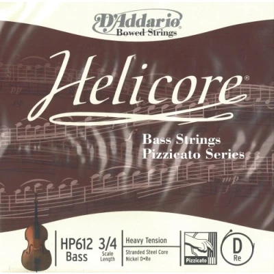 Afbeelding van D&#039;Addario Helicore Pizzicato Bass Single D snaar, 3/4 schaal, zware spanning