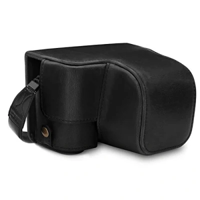 Afbeelding van MegaGear MG1651 Ever Ready Cameratas van Leer, Compatibel met Sony Alpha A6100, A6400 (16 50 mm) Zwart