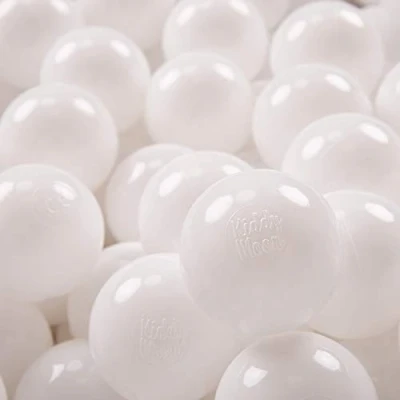 Afbeelding van KiddyMoon Plastic Ballen Voor Kinderen Ø 7 Cm Kleurig Gecertificerd Gemakt In EU, Wit,700