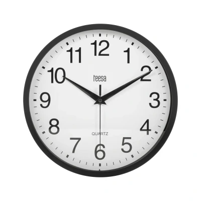 Afbeelding van Teesa TSA0037B Analoge Wandklok 25 cm Zwart