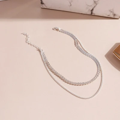 Afbeelding van Joboly Pijltjes Schakel Choker Ketting Zilverkleurig Dames 30 cm + 5