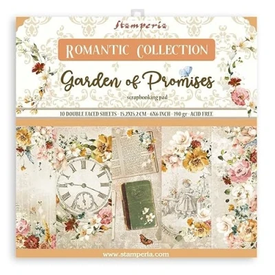 Afbeelding van Stamperia International Scrapbooking Pad Garden of Promises, Wit, OSFA