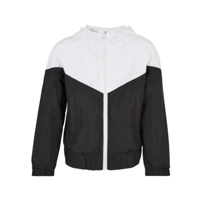 Afbeelding van Urban Classics Unisex Arrow Jas voor kinderen, Maat: 110/116, White black