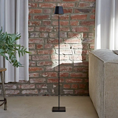 Afbeelding van Sigor LED vloerlamp Nuindie IP54 120 cm rond USB C zwart