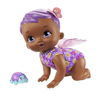 Afbeelding van My Garden Baby Lach En Kruip Paarse Speelgoedpop Met Vlindervleugels Accessoires Veelkleurig 18 Months