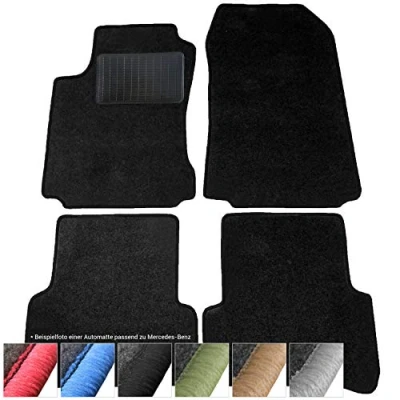 Afbeelding van moto MOLTICO Vloermatten auto velours automatten zwart set 4 delig geschikt voor Mercedes Benz M Klasse W163 1999 2005 (zwart siernaden)