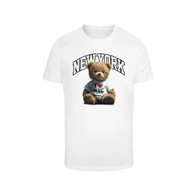 Afbeelding van Mister TEE NEW YORK College BEAR Tshirt print, Heren, Maat: XS, White