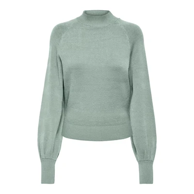Afbeelding van ONLY Dames Onlfrida Life Ls Highneck Cc KNT gebreide trui, Aqua Gray, XS