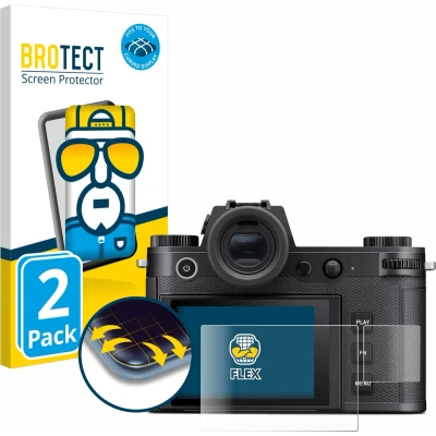 Afbeelding van BROTECT Screenprotector voor Leica SL3 (Display + Schouderdisplay) Folie Beschermfolie transparant volledig dekking (2 Stuks)