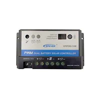 Afbeelding van EPEVER® epipdb com 10a PWM laadregelaar voor 2 verschillende batterijen 12/24 V duo batterij, (12/24v, 160/320w)