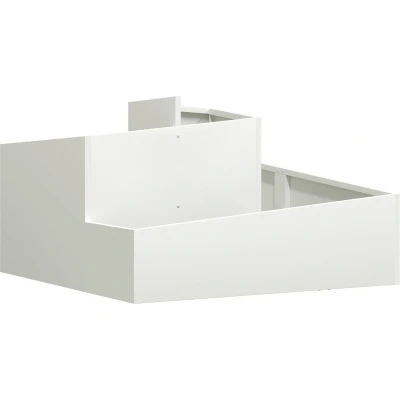 Afbeelding van vidaXL Planter Wit 80x80x50 cm Koudgewalst Staal