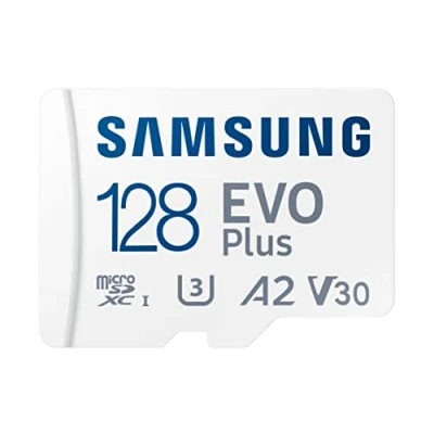 Afbeelding van Samsung MicroSD geheugenkaart Evo Plus 128 GB SDXC U3 klasse 10 A2 130MB/s met adapter versie 2021 (MB MC128KA/EU)