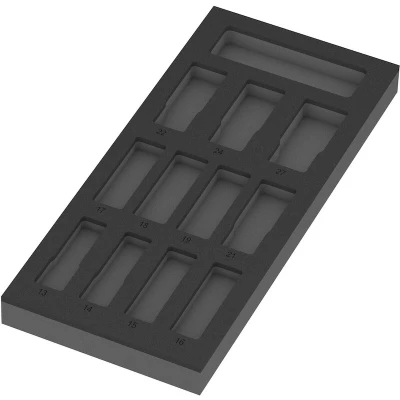 Afbeelding van Wera 9825 Thermogevormde spons voor Zyklop C, 1/2&quot;, Impaktor Deep Set 1, zonder gereedschap, 172 x 30 392 mm