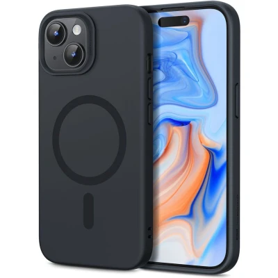 Afbeelding van ESR Cloud Soft HaloLock Apple iPhone 15 Plus Hoesje MagSafe Zwart