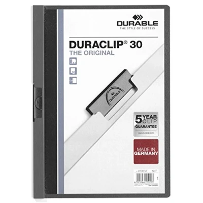 Afbeelding van Durable 220057 Klemmap Duraclip Original 30 (voor 1 vellen A4), 25 stuks, antraciet/grijs