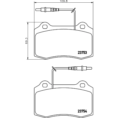 Afbeelding van HELLA 8DB 355 018 631 Remblokkenset Met slijtage waarschuwingscontact PEUGEOT: 406 Coupe 3.0 V6 24V, V6, 2.2 HDI 1997 2004