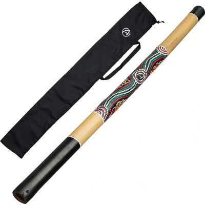 Afbeelding van Australian Treasures Didgeridoo 120cm painted inclusief nylon bag Didjeridoo voor beginners bekijk de video!