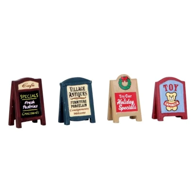 Afbeelding van Village signs, set of 4 LEMAX